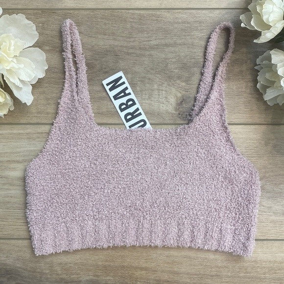 NWT UO | Sasha | Fuzzy‎ Crop Tank Top - Picture 2 of 9